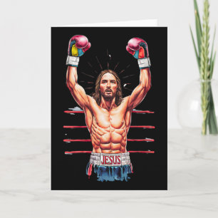 Tarjeta Jesús Dios Kickboxing O Boxeo Victoria Meme Divert