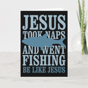 Tarjeta Jesús dormía siestas e iba de pesca como Jesús