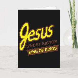 Tarjeta Jesús Dulce Salvador Rey De Reyes Divertido J Cris