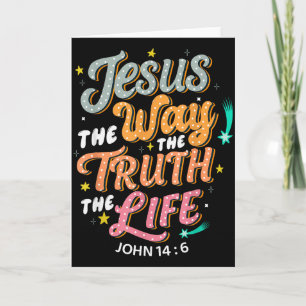 Tarjeta Jesús El Camino Verdad Vida Juan 14 6 Biblia Crist