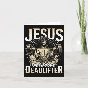 Tarjeta Jesus El Levantador de Peso Muerto Cubierta de Bom