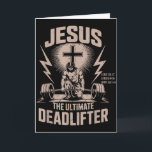Tarjeta Jesús El Levantador de Peso Muerto Definitivo Dive<br><div class="desc">Jesús El Levantador de Peso Muerto Definitivo Divertido Entrenamiento Gimnasio Cristiano</div>