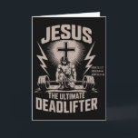Tarjeta Jesús El Levantador de Peso Muerto Definitivo Dive<br><div class="desc">Jesús El Levantador de Peso Muerto Definitivo Divertido Gimnasio Cristiano Entrenamiento</div>