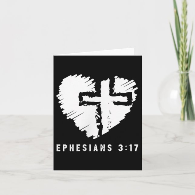 Tarjeta Jesús En Mi Corazón Sutil Religión Mínimo Cristian (Anverso)