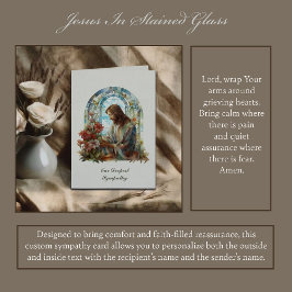 Tarjeta Jesús en Vidrio de Colores Simpatía
