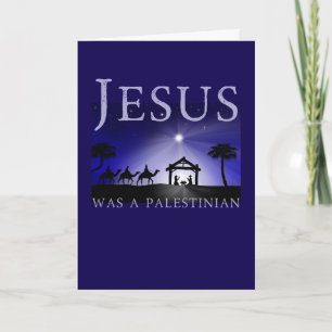 Tarjeta Jesús era navidad ortodoxa católica palestina