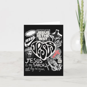 Tarjeta Jesús Es El Camino Versículo De La Biblia Cristian