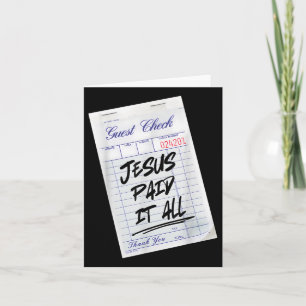 Tarjeta Jesús Es El Invitado Jesús Lo Pagó Todo Cristiano