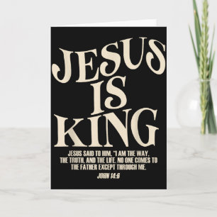Tarjeta Jesús es el Rey Biblia Verso Juan 14_6 Dios Cristi