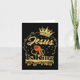 Tarjeta Jesús es el Rey Cristiano Mujeres Negras Africanas