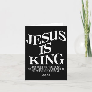 Tarjeta Jesús es el Rey Jesús Juan 146 Vestir cristiano (e