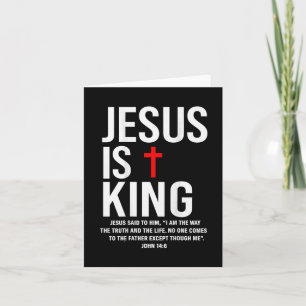 Tarjeta Jesús es el Rey Juan 14_6 Traje Jesús Cristiano (o