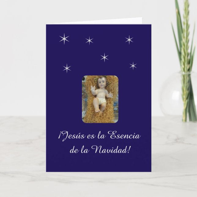 Tarjeta Jesús es la Esencia de la Navidad. Español (Anverso)