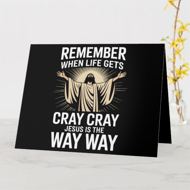 Tarjeta Jesús Es La Manera En Que Los Navidades Funcionan  (flor amarilla)