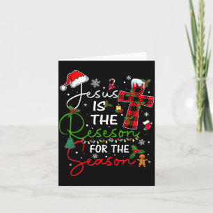 Tarjeta Jesús Es La Razón De La Temporada De Navidad Xmas