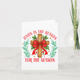 Tarjeta Jesús Es La Razón De La Temporada Navidad Chris