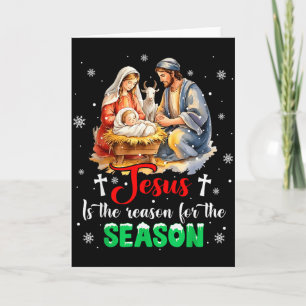 Tarjeta Jesús Es La Razón De La Temporada Navidad Xmas