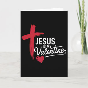 Tarjeta Jesús es mi amor cristiano de San Valentín