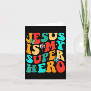 Tarjeta Jesús Es Mi Camiseta Religiosa Cristiana Superhero