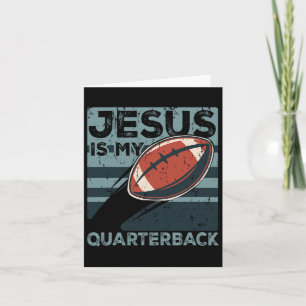 Tarjeta Jesús Es Mi Espalda Cristiana De Fútbol De Cuarzo