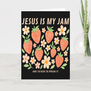 Tarjeta Jesus Es Mi Jam Tee Divertido Fe Cristiana