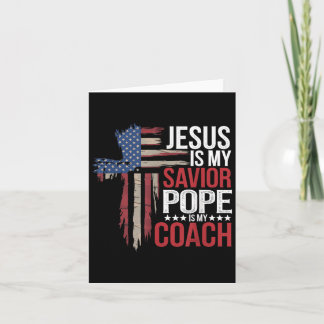 Tarjeta Jesús Es Mi Salvador El Papa Es Mi Coach Religioso