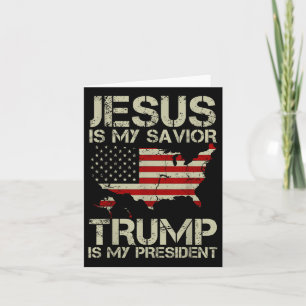 Tarjeta Jesús Es Mi Salvador Trump Es Mi Camisa Presidenci