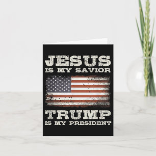 Tarjeta Jesús Es Mi Salvador, Trump Es Mi Presidente