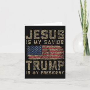 Tarjeta Jesús Es Mi Salvador Trump Es Mi Presidente _1