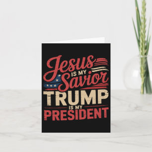 Tarjeta Jesús Es Mi Salvador Trump Es Mi Presidente Bíblic