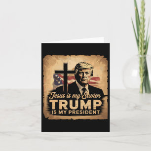 Tarjeta Jesús Es Mi Salvador Trump Es Mi Presidente Bíblic
