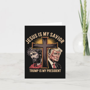 Tarjeta Jesús Es Mi Salvador Trump Es Mi Presidente Bíblic