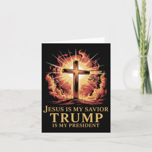 Tarjeta Jesús Es Mi Salvador Trump Es Mi Presidente Cristi