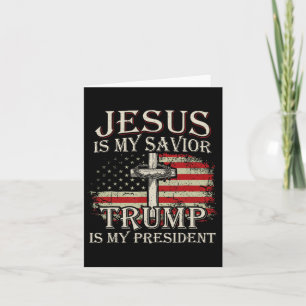 Tarjeta Jesús Es Mi Salvador Trump Es Mi Presidente Estado