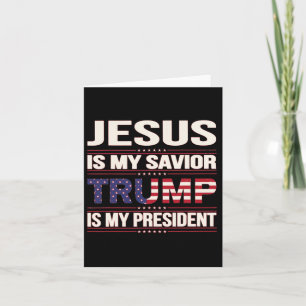 Tarjeta Jesús Es Mi Salvador Trump Es Mi Presidente Estado