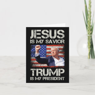 Tarjeta Jesús Es Mi Salvador Trump Es Mi Presidente Estado