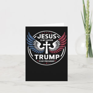 Tarjeta Jesús Es Mi Salvador Trump Es Mi Presidente - Patr