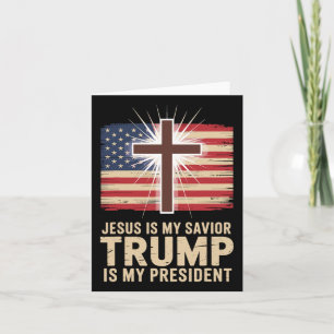 Tarjeta Jesús Es Mi Salvador Trump Es Mi Presidente Políti