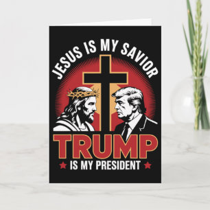 Tarjeta Jesús es mi salvador Trump es mi presidente Pro-tr