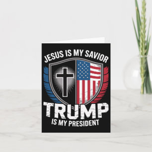 Tarjeta Jesús Es Mi Salvador Trump Es Mi Presidente Protru
