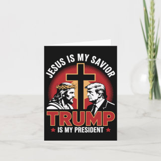 Tarjeta Jesús Es Mi Salvador Trump Es Mi Presidente Protru