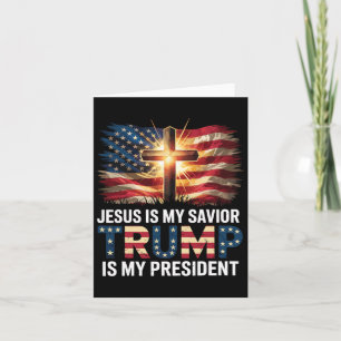 Tarjeta Jesús Es Mi Salvador Trump Es Mi Presidente Protru