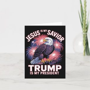 Tarjeta Jesús Es Mi Salvador Trump Es Mi Presidente Religi