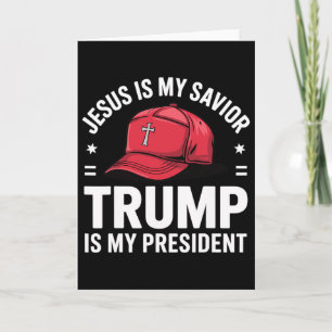 Tarjeta Jesús Es Mi Salvador Trump Es Mi Presidente Religi