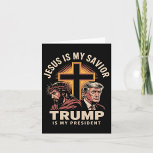 Tarjeta Jesús Es Mi Salvador Trump Es Mi Presidente Religi