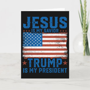 Tarjeta Jesús es mi salvador Trump es mi presidente Trump 