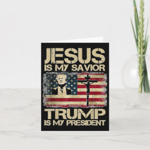 Tarjeta Jesús Es Mi Salvador Trump Mi Presidente Christian