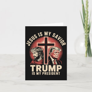 Tarjeta Jesús Es Mi Salvador Trump Mi Presidente Con La Bi