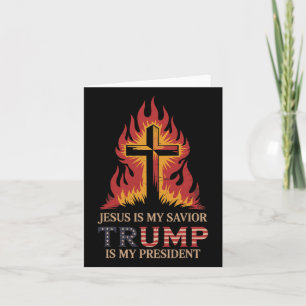 Tarjeta Jesús Es Mi Salvador Trump Mi Presidente Con La Bi