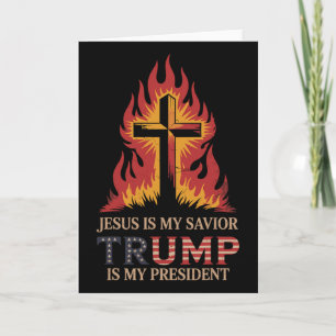 Tarjeta Jesús Es Mi Salvador Trump Mi Presidente Conservad